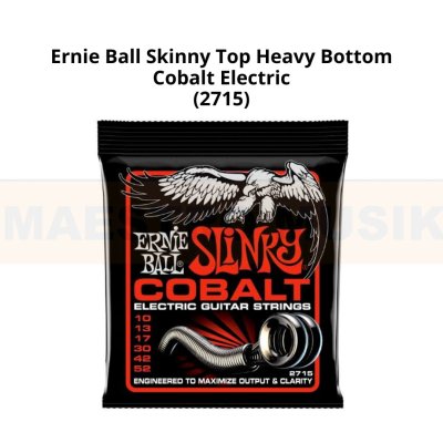 ERNIEBALL SKINNY TOP HEAVY BOTTOM SLINKY COBALT ELECTRIC GUITAR STRINGS, 10-52