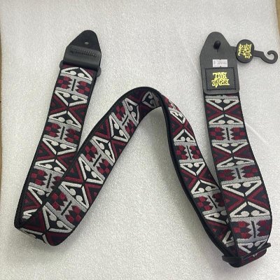 ERNIE BALL 5339 Guitar Strap, JACQUARD STRAP PRIMAL RED Jacquard Strap, Primal Red