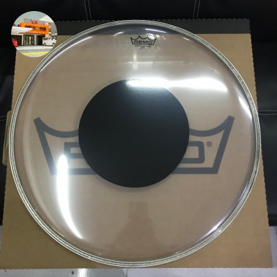 REMO DRUM HEAD CONTROLLED SOUND CS-1322-10 22" CLEAR BLACK DOT - SIZE 22"