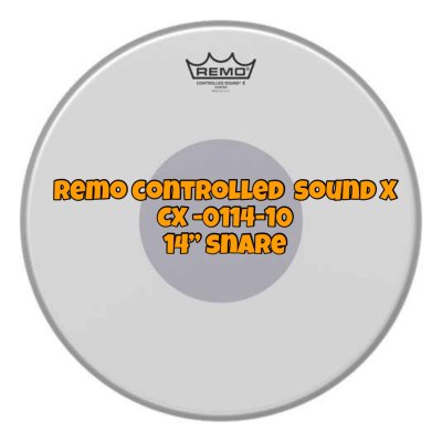 REMO DRUM HEAD XTREME CS X CX-0114-10 14IN CTD W/DOT, SNARE - SIZE 14"