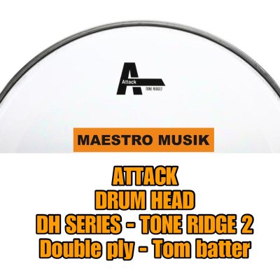 ATTACK TONE RIDGE 2 CLEAR DRUMHEAD 14INCH DH14