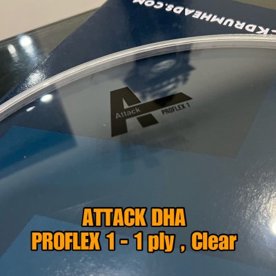 ATTACK 1-PLY CLEAR MEDIUM DRUMHEAD 14INCH DHA14