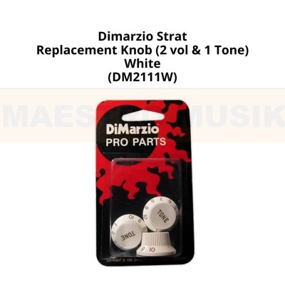 DIMARZIO DM2111W VINTAGE STRATOCASTER REPLACEMENT KNOBS, WHITE