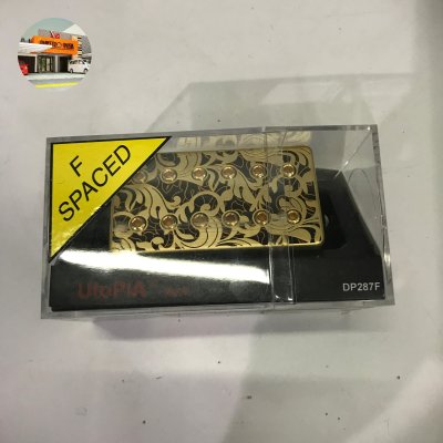 DIMARZIO DP287FSGBK UTOPIA F-SPACED NECK GUITAR PICKUP, SATIN GOLD/BLACK