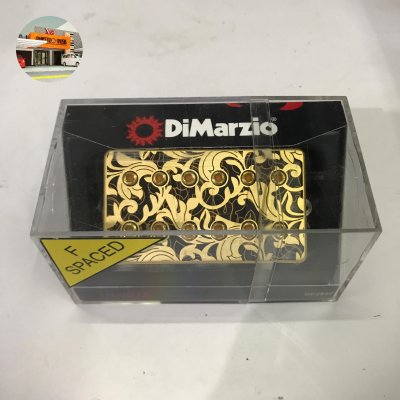DIMARZIO DP289FSGBK UTOPIA F-SPACED BRIDGE GUITAR PICKUP, SATIN GOLD/BLACK