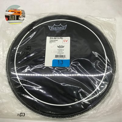 REMO DRUM HEAD EBONY ES-0613-PS 13" TT-SD PINSTRIPE (ES-0613-PS) - SIZE 13"
