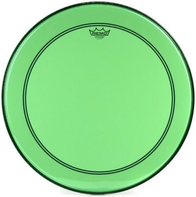 REMO DRUM HEAD COLORTONE POWERSTROKE 3 P3-1322-CT-GN 22INC GREEN - SIZE 22"