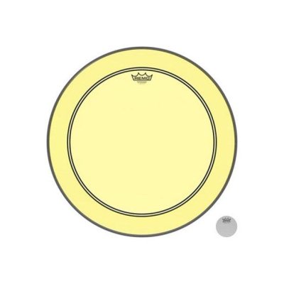 REMO DRUM HEAD COLORTONE POWERSTROKE 3 P3-1322-CT-YE 22INC YELLOW - SIZE 22"
