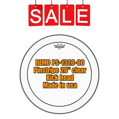 REMO DRUM HEAD PINSTRIPE PS-1320-00 20" CLR - SIZE 20"