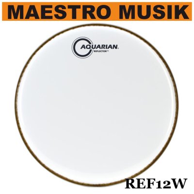 AQUARIAN HEAD DRUM REFLECTOR 12 WHITE - SIZE 12"