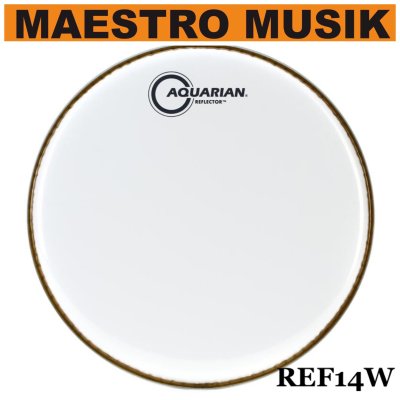 AQUARIAN HEAD DRUM REFLECTOR 14 WHITE - SIZE 14"