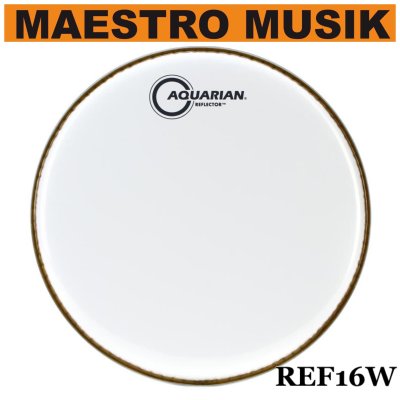 AQUARIAN HEAD DRUM REFLECTOR 16 WHITE - SIZE 16"