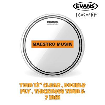 EVANS EC2 CLEAR SST 13 INCH TT13EC2S-NEW - SIZE 13"