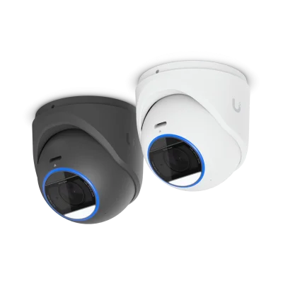 Ubiquiti UniFi G6 Pro Turret กล้องวงจรปิด AI 4K สีขาวและสีดำ