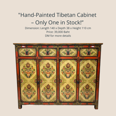 Hand-Painted Tibetan Cabinet