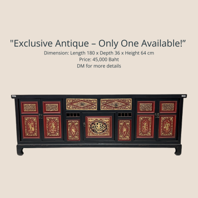 Exquisite Hand-Carved Antique Sideboard
