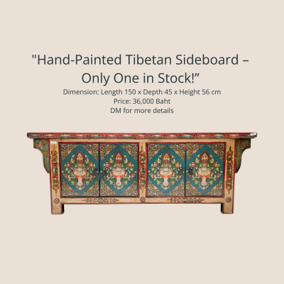 Hand-Painted Tibetan Sideboard