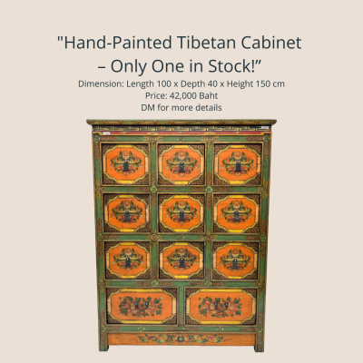 Hand-Painted Tibetan Cabinet