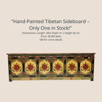 Hand-Painted Tibetan Sideboard