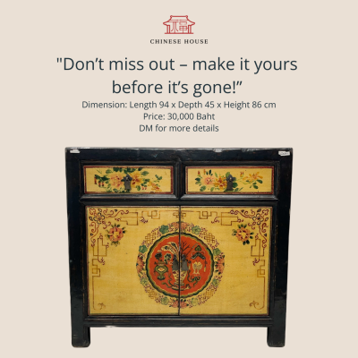 Hand-Painted Mongolian Cabinet