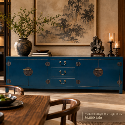 Azure Chinese Sideboard