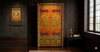 The Golden Dragons of the Himalayas: Majestic Tibetan Artistry