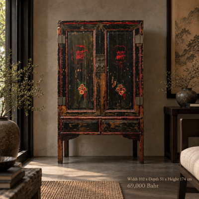 Antique Chinese Lacquer Cabinet for Contemporary Interiors