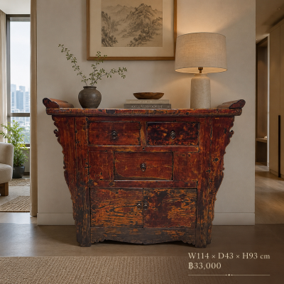 Distinguished Shanxi Antique Cabinet with Aged Patina