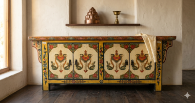 ตู้ไซด์บอร์ดทิเบตเพ้นท์มือ