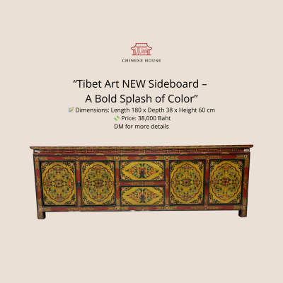 Hand-Painted Tibet Art Sideboard