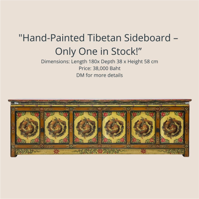 Hand Painted Tibetan Sideboard