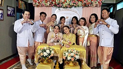  คุณธิดารัตน์งานแต่งธีมส้มพาสเทล 