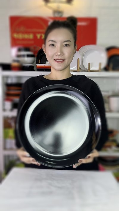 จานกลม ทรงใบบัว ใบใหญ่ | เมลามีน มีขนาด 10/11/13นิ้ว