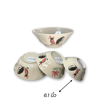 จาน ชาม ลายไก่ เมลามีนแท้ งานพรีเมี่ยม หนามากก ตกไม่แตก | ขายเป็นใบ