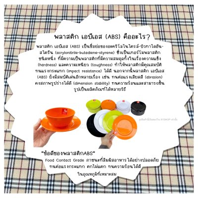 จานตื้น จานรอง จานแบ่ง 6.5 นิ้ว | พลาสติก ABS คุณภาพดี | ตกไม่แตก