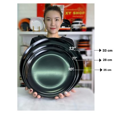 จานกลม ทรงใบบัว ใบใหญ่ | เมลามีน มีขนาด 10/11/13นิ้ว