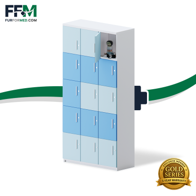FML-15100 ล็อคเกอร์ 15 ช่อง สำหรับผู้ป่วย สำหรับเก็บของ
