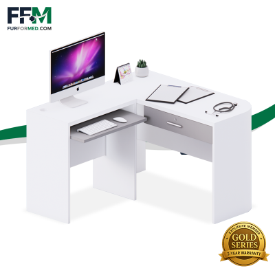 FT-107 โต๊ะทำงานตัวแอล มุมโค้ง สบายตาใช้งานคล่องตัว