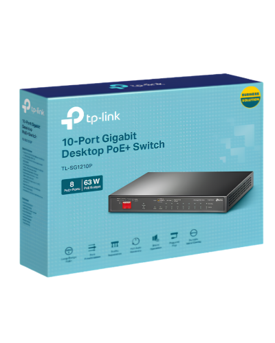 TL-SG1210P / PoE Switch 10 Port Gb Switch,8-Port PoE+63W / (TP-Link)