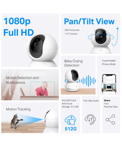 Tapo C200 / 2MP - Full HD / Wi-Fi / Pan-Tilt AI / Indoor / (TP-Link)