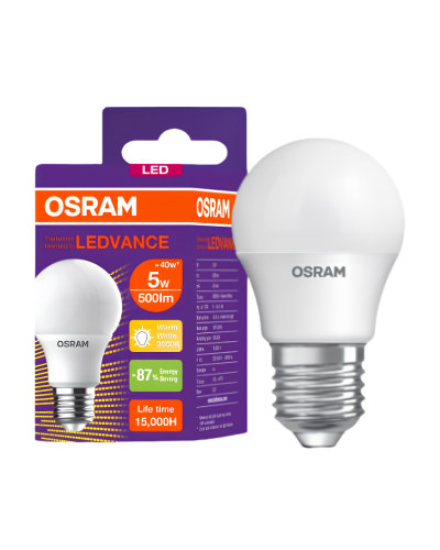หลอดออสแรมบับล์ LED LECO CLA 5W/ E27 / WW / OSRAM