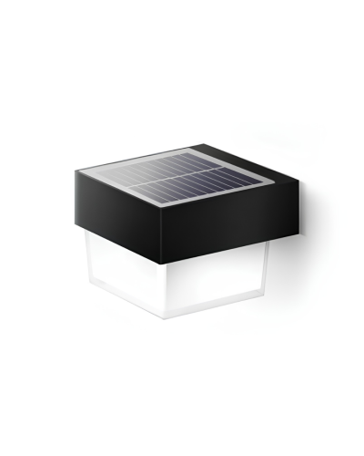 โคมไฟติดผนังโซล่าเซลล์ทรงเหลี่ยม /ภายนอก/ SLP-10-SOLARWALL 2W-2CT-SQPC