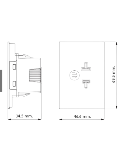เต้ารับกราวเดี่ยว(มีม่าน) Avatar/ดำ/ขนาด 2 ช่อง/(M3T426UST_BK)