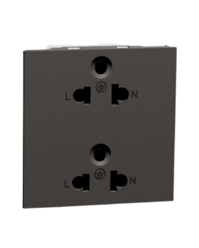 เต้ารับกราวคู่(มีม่าน) Avatar/ดำ/ขนาด 3 ช่อง/(M3T426UST2_BK)