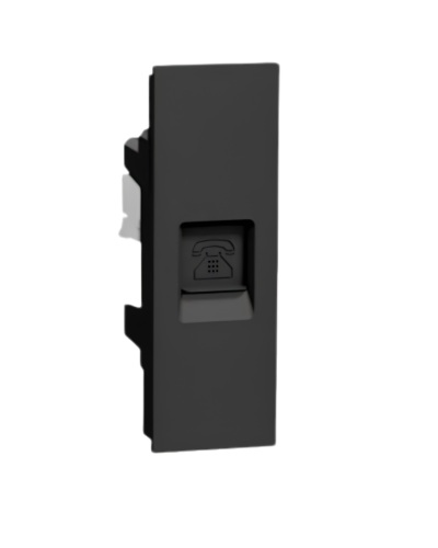 เต้ารับโทรศัพท์ Avatar/ดำ/ขนาด 1 ช่อง/(M3T1RJ4M_BK)