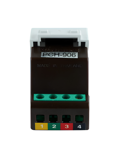 เต้ารับโทรศัพท์ 6P 4C ช้าง/ขาว/ใหม่ PCH-906