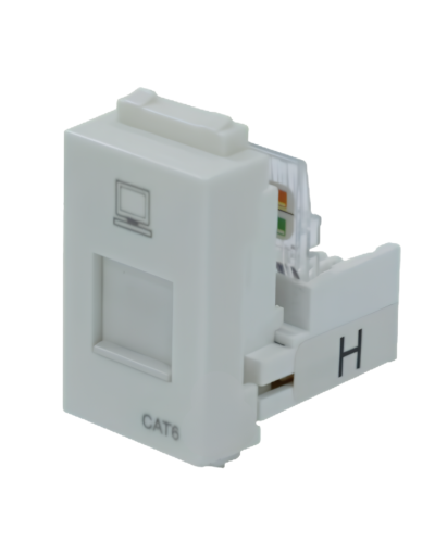 เต้ารับคอมฯ CAT6 ช้าง/ขาว/ใหม่ LCH-907