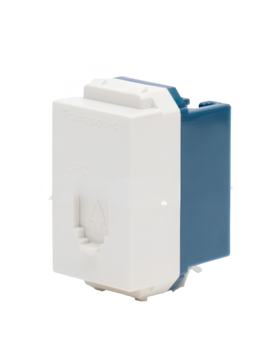 เต้ารับโทรศัพท์ 6P 4C พานา/ขาว/WIDE-Series WEG2164