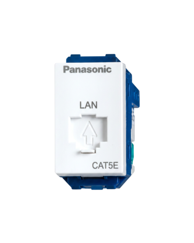 เต้ารับคอมฯ CAT5e พานา/ขาว/WIDE-Series WEG2488