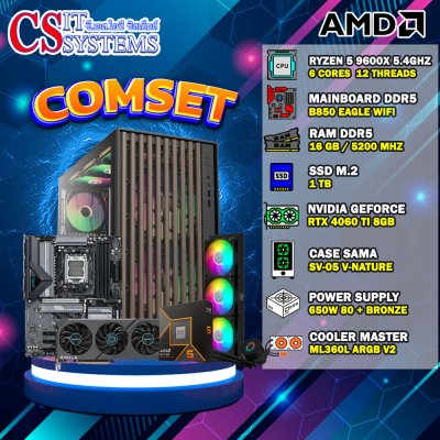 COMPUTER SET AMD RYZEN 5 9600X / RTX 4060 TI 8GB